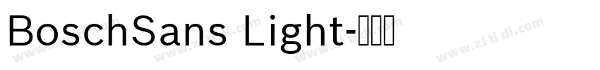BoschSans Light字体转换
